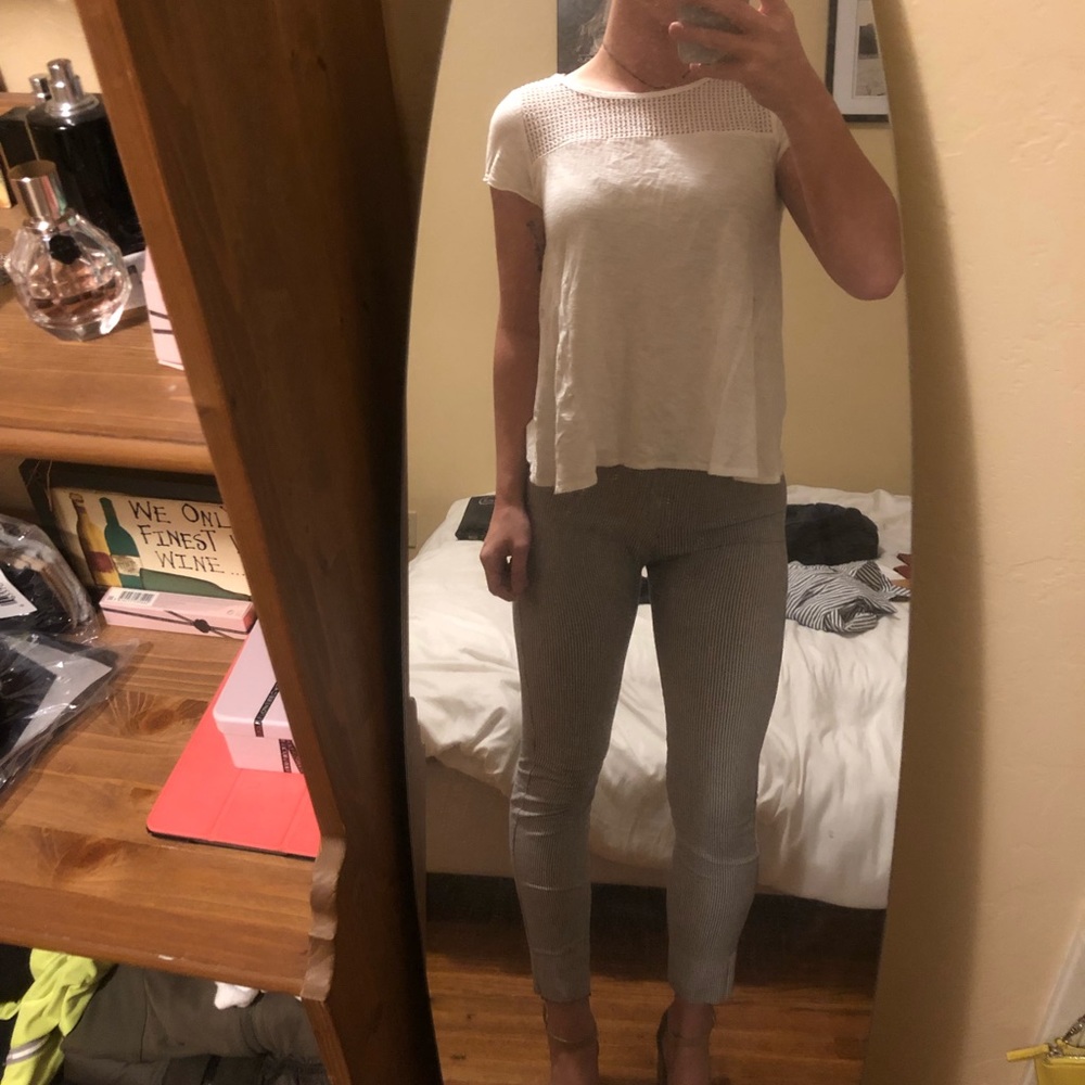 XS white lucky brand top